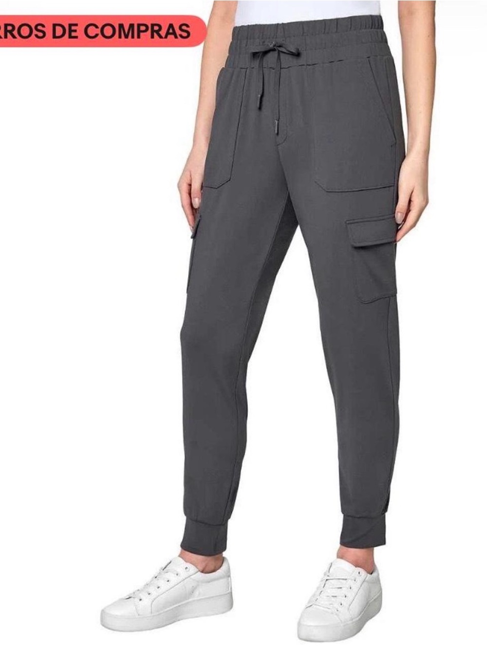 Mondetta Black Cargo Track Joggers